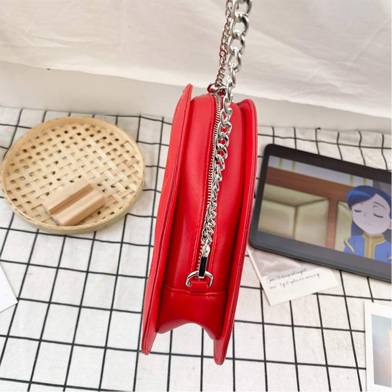 Youngy Women Mushroom Shape PU Leather Shoulder Crossbody Bag Tote Chain Satchel Purse - Image 4